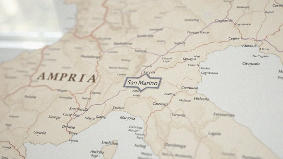 Jak mapa San Marino pokazuje region Włoch?