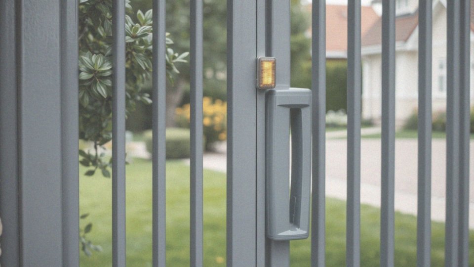 Jakie elementy zabezpieczające są stosowane w bramach dwuskrzydłowych?